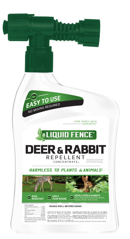 Liquid Fence Animal Repellent Liquid For Deer and Rabbits 32 oz