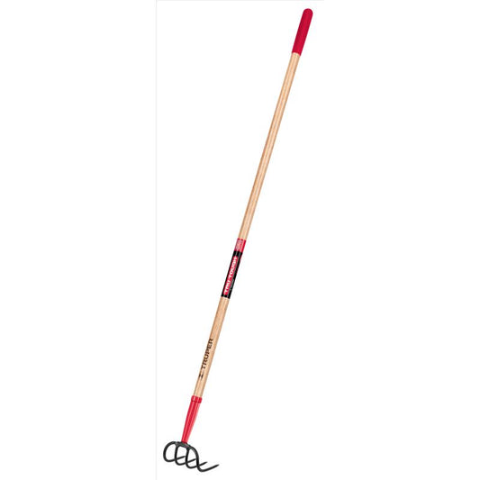 Truper Tru Tough 4 Tine Steel Cultivator 54 in. Wood Handle