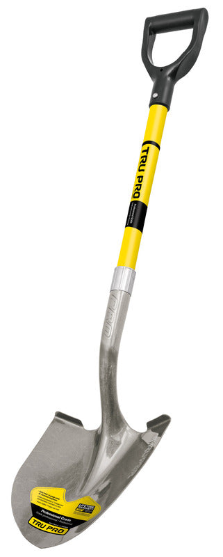 Truper Tru-Pro 41 in. Steel Round Digging Shovel Fiberglass Handle