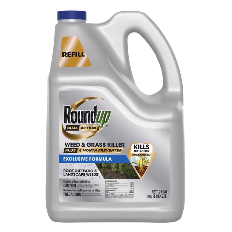 Roundup Dual Action Weed and Grass Killer RTU Liquid 1.25 gal