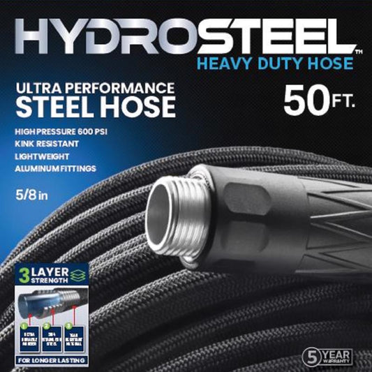 Hydrosteel 5/8 in. D X 50 ft. L Heavy Duty Garden Hose