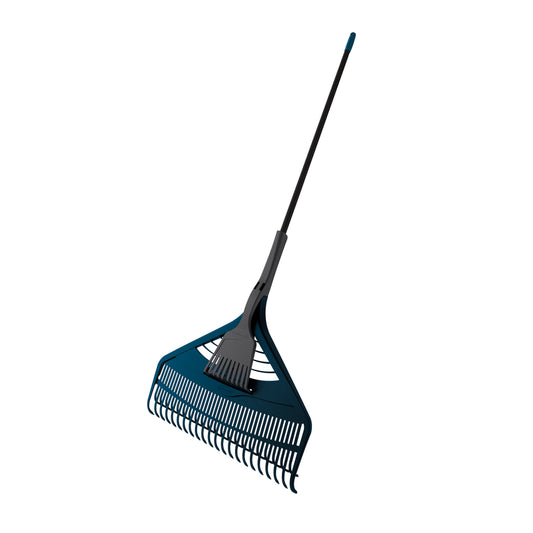 Suncast 69.75 in. 11 Tine Poly Leaf Rake Steel Handle