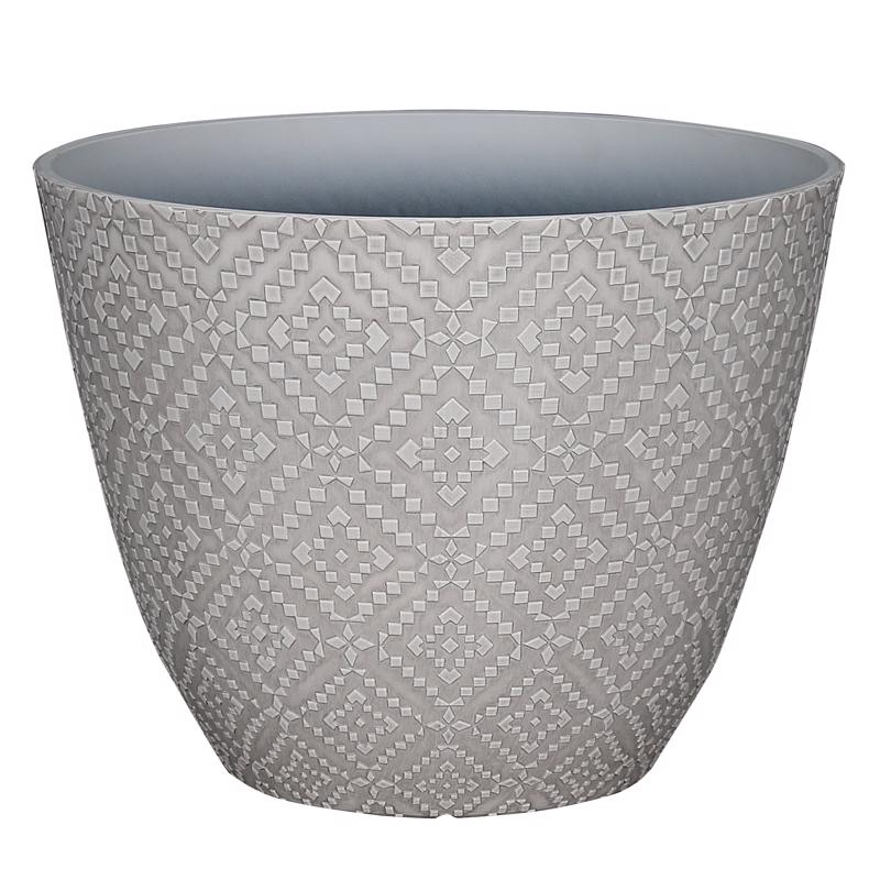 L&G 15 in. D Polyresin Dylan Planter Cream