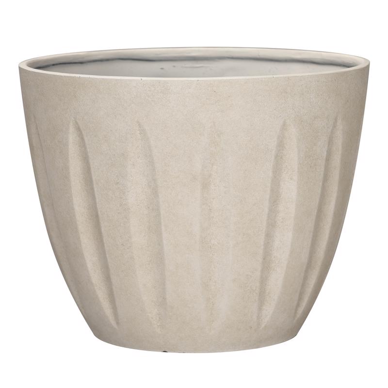 L&G 13 in. H X 16 in. W X 16 in. D X 16 in. D Polyresin Spritzer Planter Sand