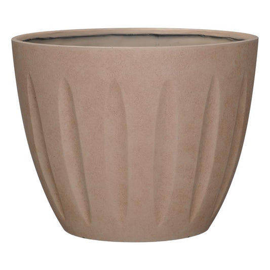 L&G 13 in. H X 16 in. D Polyresin Spritzer Planter Terra Cotta