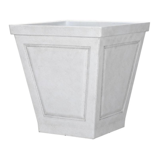 L&G 16.7 in. H X 16 in. D Polyresin New England Planter White