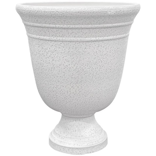 Classic Home & Garden 19.5 in. H X 16 in. D Plastic Westpoint Urn Planter White