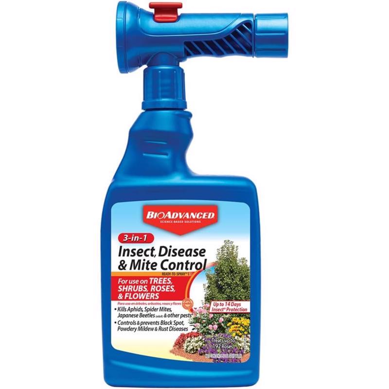 BioAdvanced 3-in-1, Non-Neonic, Ready-to-Spray Insect Disease & Mite Control Spray 32 fl. oz.