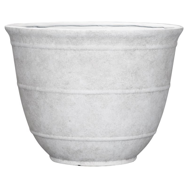 L&G 12 in. H X 16 in. W X 16 in. D X 16 in. D Polyresin Brighton Planter White