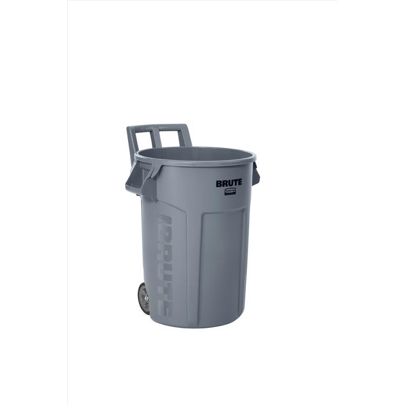 Rubbermaid Brute 32 gal Gray Plastic Wheeled Garbage Can