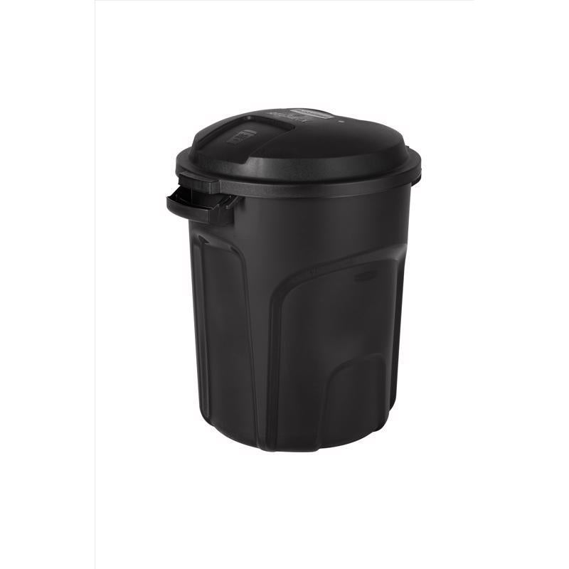 Rubbermaid Roughneck 20 gal Black Plastic Garbage Can Lid Included