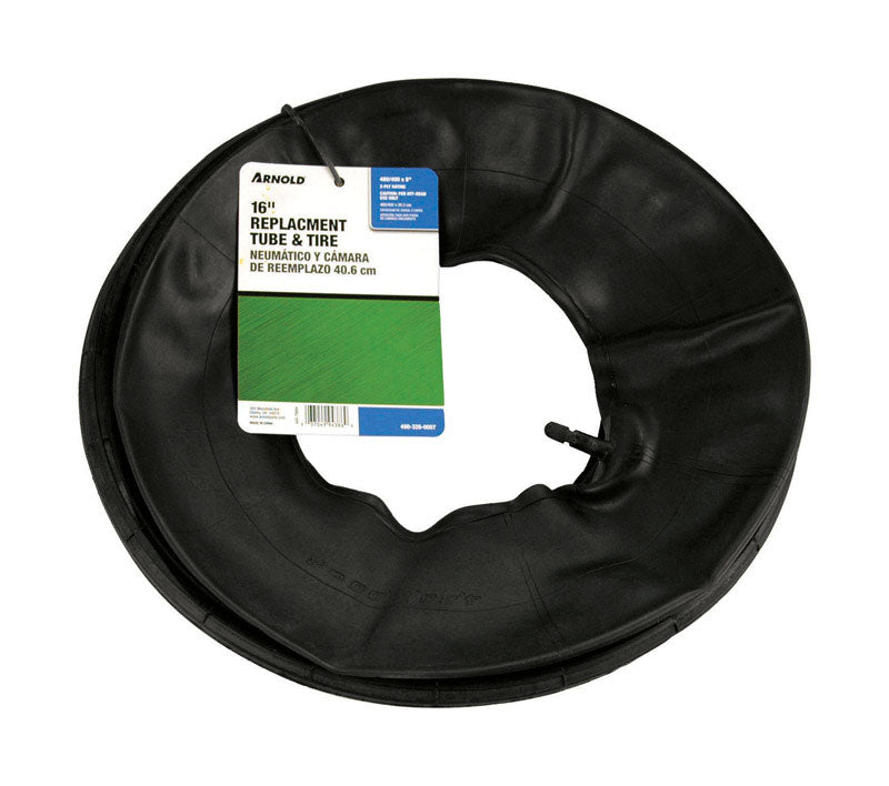 Arnold 8 in. D X 16 in. D 500 lb. cap. Wheelbarrow Tire and Tube Rubber 1 pk