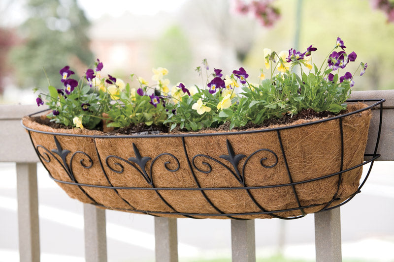 Living Accents Steel Window Planter: Stacking Planter Black