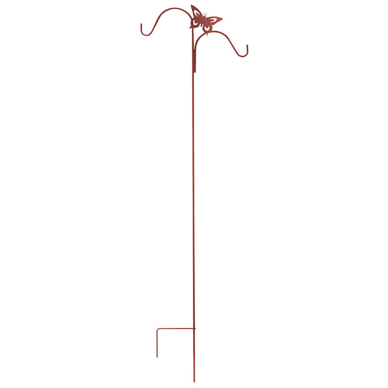 Panacea Brown Steel 84 in. H Double Crook with Butterfly Plant Hook 1 pk