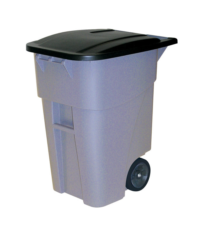 Rubbermaid Brute 50 gal Gray Plastic Wheeled Garbage Can Lid Included