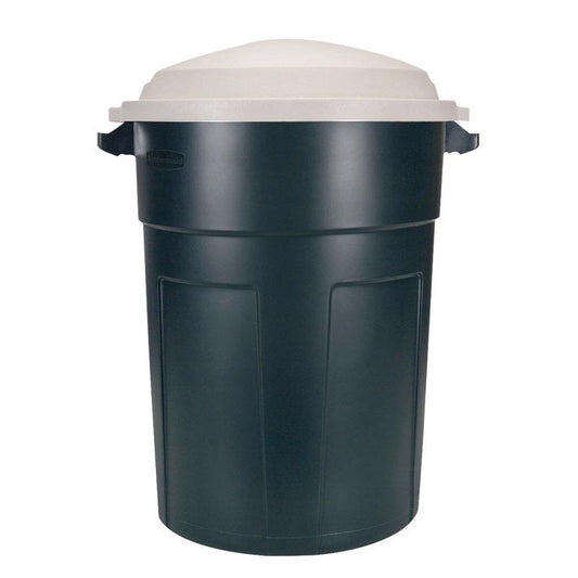 Rubbermaid Roughneck 32 gal Green Plastic Garbage Can Lid Included