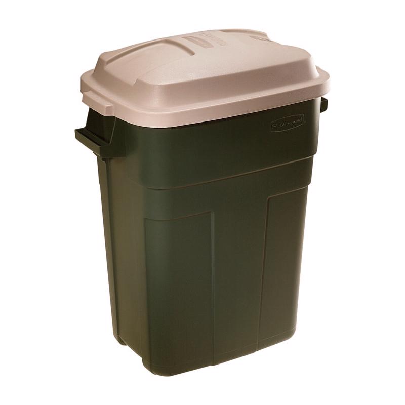 Rubbermaid Roughneck 30 gal Green Plastic Garbage Can Lid Included