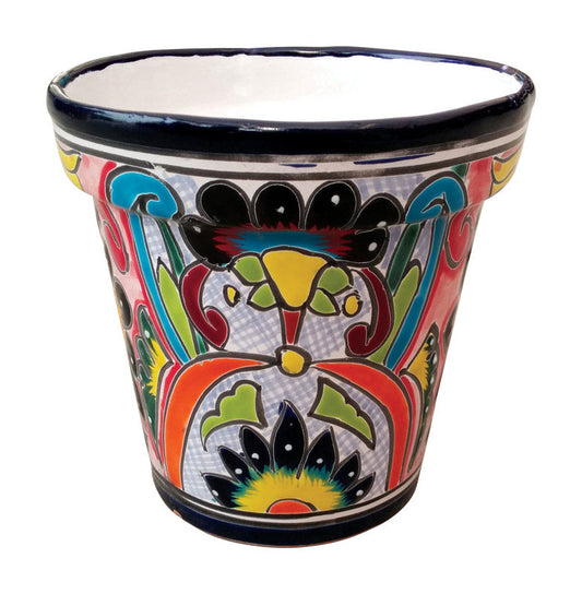 Avera Products Talavera 10 in. H X 10 in. W X 11 in. D Ceramic Planter Multicolored