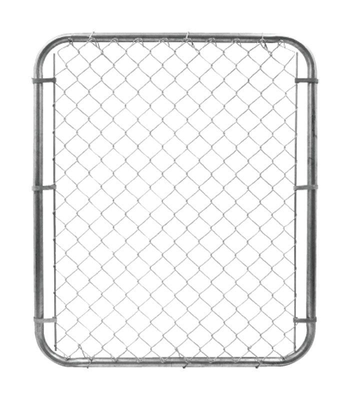 YardGard 48 in. H 12 Ga. Galvanized Silver Metal Chain Link Fence Gate