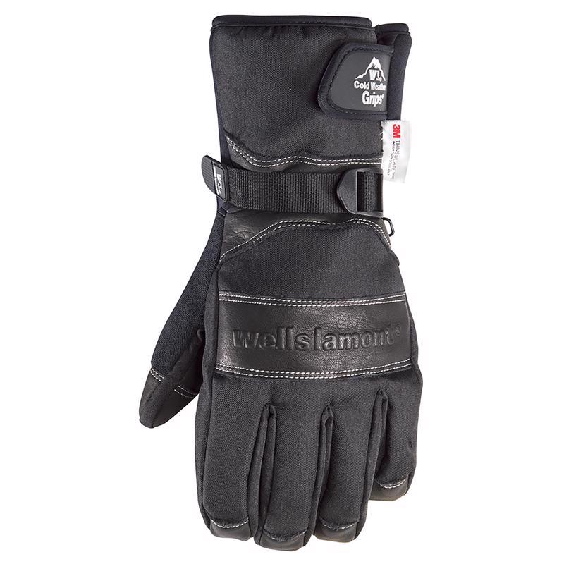 Wells Lamont Cold Weather Grips XL Cowhide Leather Winter Black Gloves