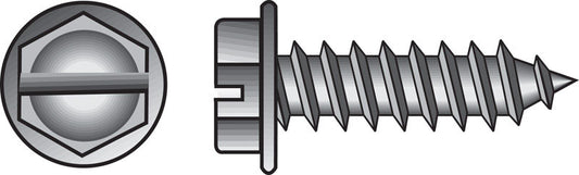 HILLMAN No. 10 X 3 in. L Slotted Hex Washer Head Sheet Metal Screws 100 pk