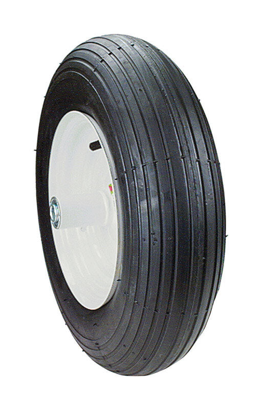 MaxPower 8 in. D X 15.6 in. D Centered Wheelbarrow Wheel Rubber 1 pk