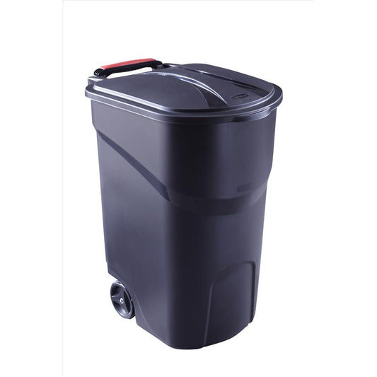 Rubbermaid Roughneck 45 gal Black Plastic Wheeled Garbage Can Lid Included