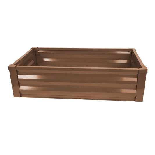 Panacea 12 in. H X 48 in. W X 24 in. D Steel Raised Garden Bed Brown