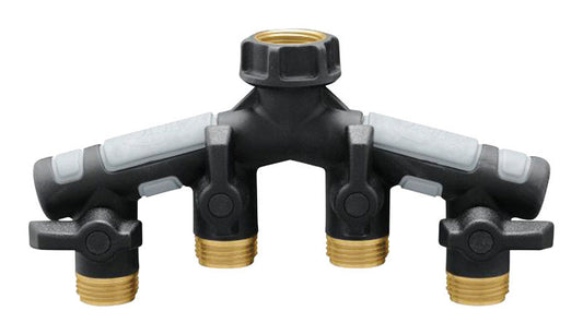 Orbit Pro Flo 3/4 in. Metal Threaded Female/Male Garden Hose Manifold