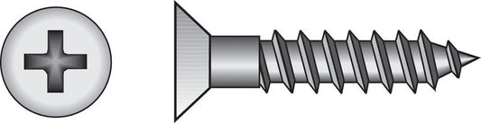 HILLMAN No. 12 X 2-1/2 in. L Phillips Coarse Wood Screws 100 pk