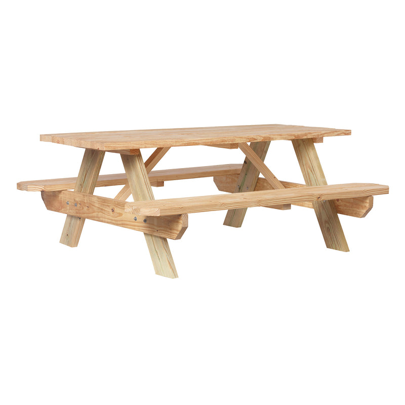 Outdoor Essentials Wood Brown 72 in. Rectangle Picnic Table