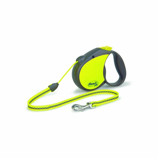 Flexi Neon Yellow Retractable Plastic Dog Leash Medium