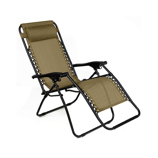 Living Accents Multi-Position Tan Zero Gravity Folding Lounger