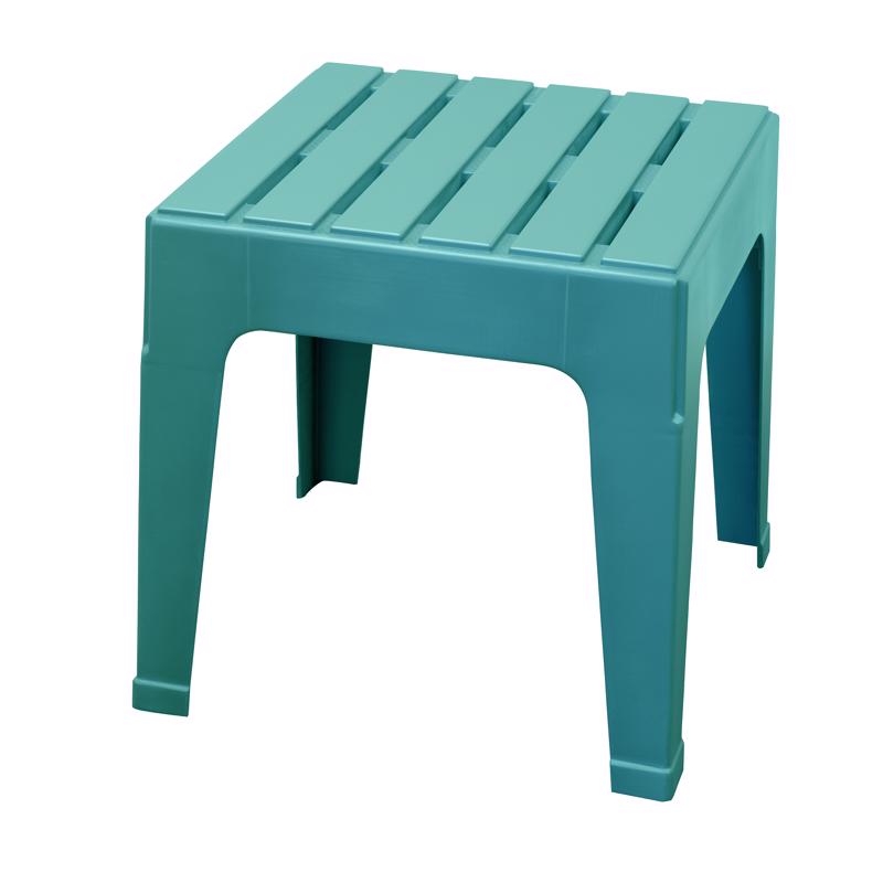 Adams Big Easy Teal Square Resin Side Table