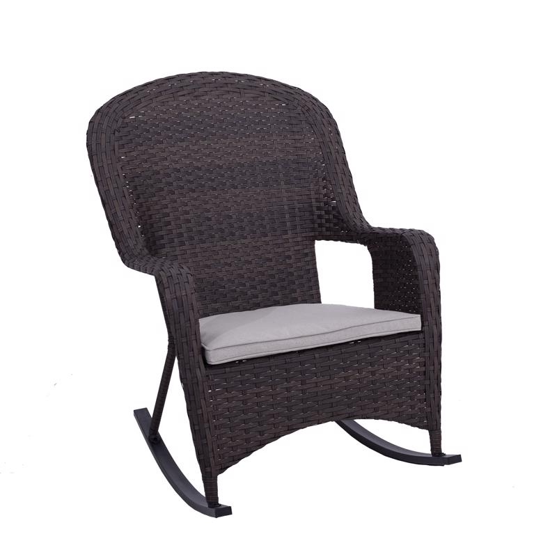 Living Accents Greenwich Brown Steel Frame Rocking Chair