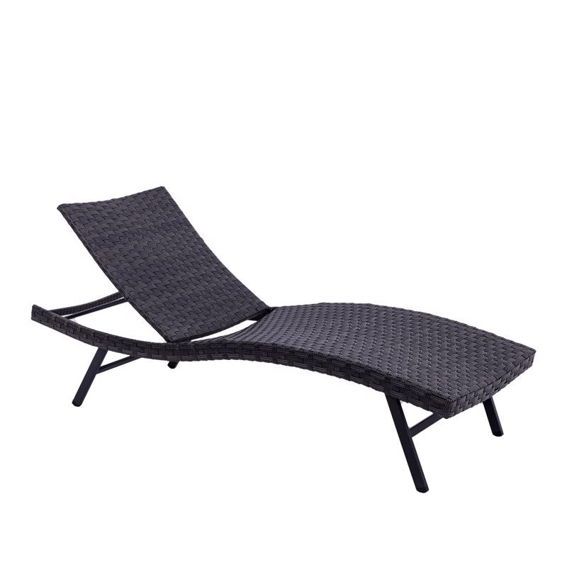 Living Accents Brown Steel Frame Stackable Lounge Chair