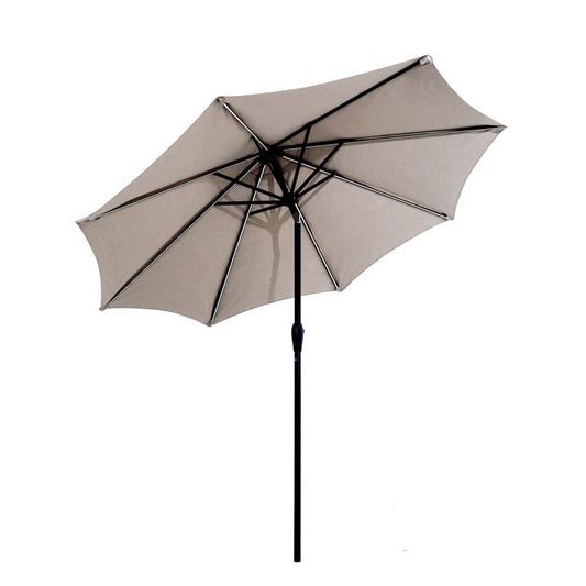 Living Accents Premium Gray Acrylic LED 9 in. D Umbrella