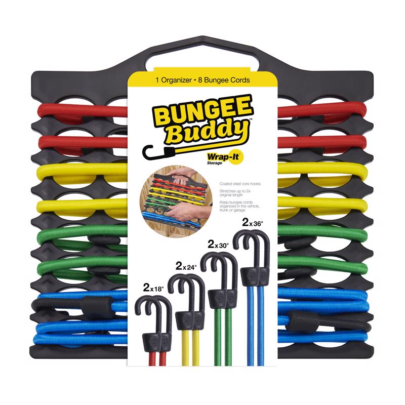 Wrap-It Bungee Buddy Assorted Bungee Cord Set 11.50 in. L 8 pk