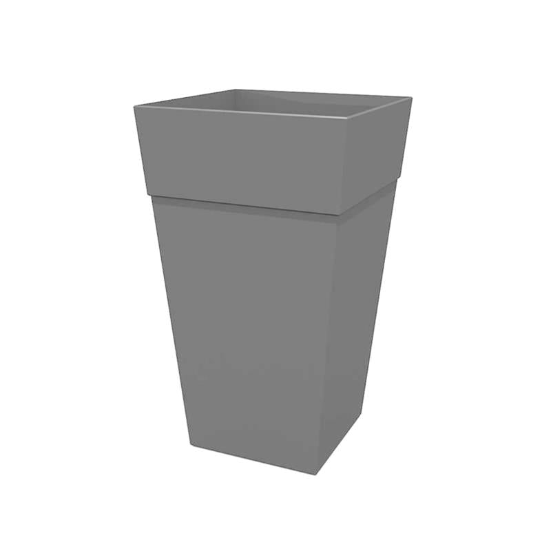 Bloem Finley 25 in. H X 14.65 in. W X 14.65 in. D X 14.65 in. D Plastic Planter Cement