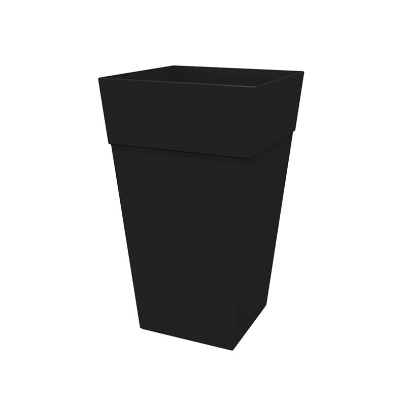 Bloem Finley 25 in. H X 14.65 in. W X 14.65 in. D Resin Tall Tapered Planter Black