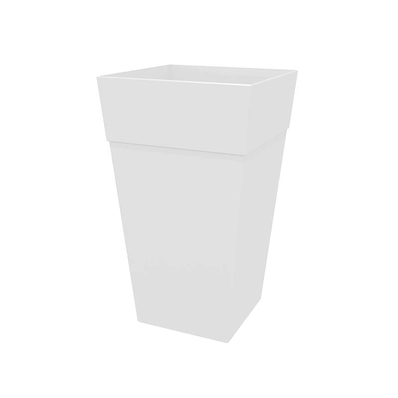 Bloem Finley 25 in. H X 14.65 in. W X 14.65 in. D X 14.65 in. D Resin Tall Tapered Planter Casper Wh