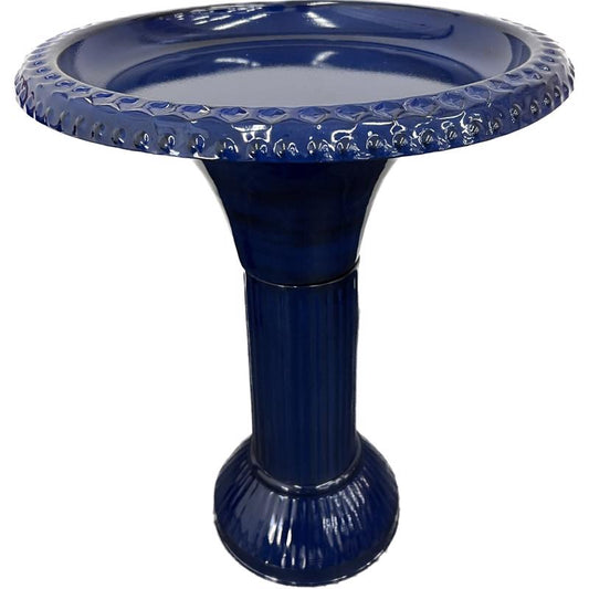 Robert Allen Ironstone Blue Metal 23.5 in. Bird Bath