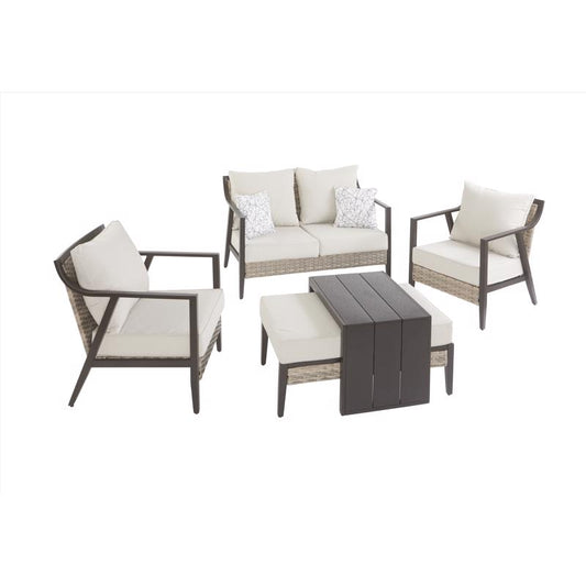 Living Accents Breck Brown Steel Frame Loveseat Set Tan