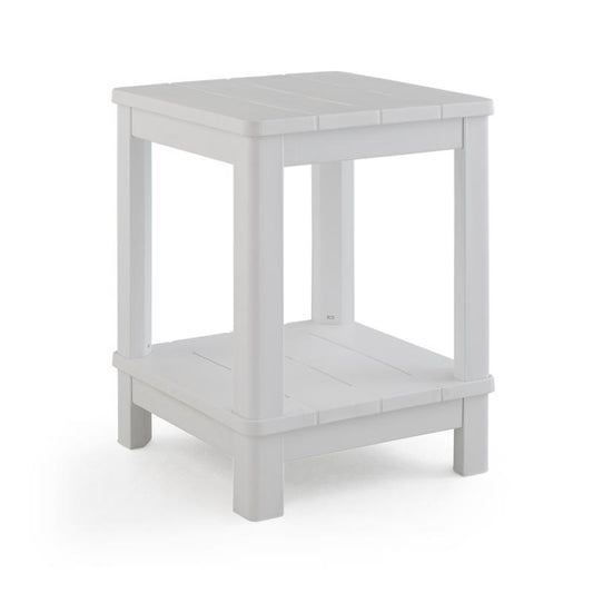 Keter Deluxe White Square Resin Adirondack Side Table