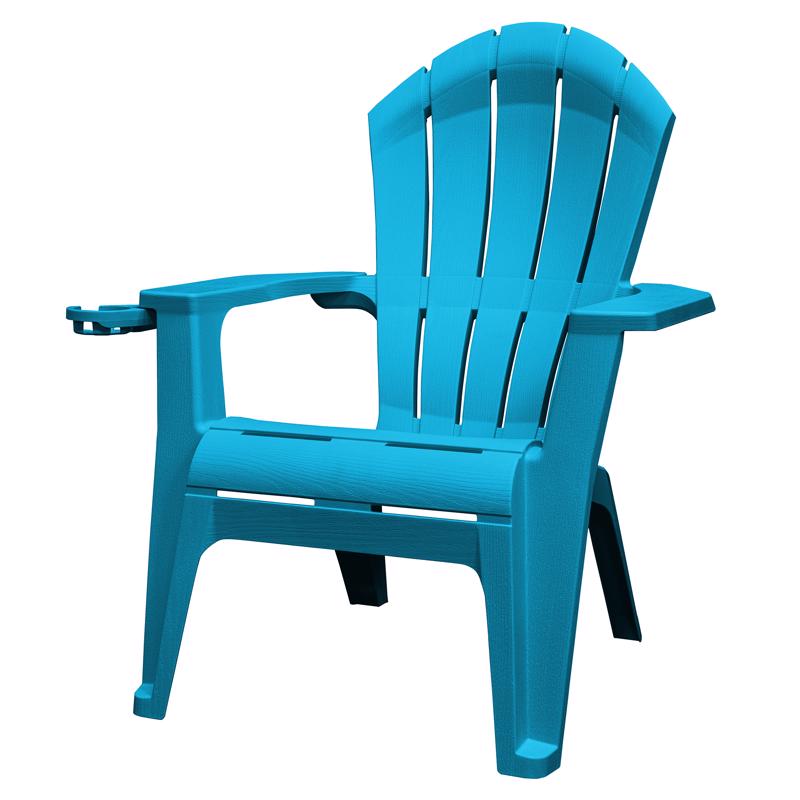 Adams RealComfort Deluxe Pool Blue Resin Frame Adirondack Chair