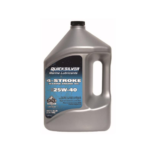 Quicksilver 25W-40 4-Cycle Marine 4 Stroke Outboard Oil 1 gal 1 pk