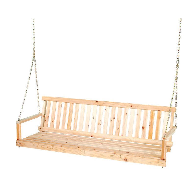 Jack Post 5 Ft 2 Person Brown Wood Traditional Porch Swing