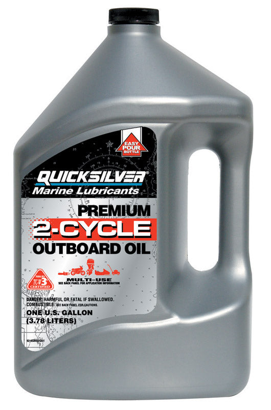 Quicksilver Marine Lubricants TC-W3 2-Cycle Outboard Motor Oil 1 gal 1 pk