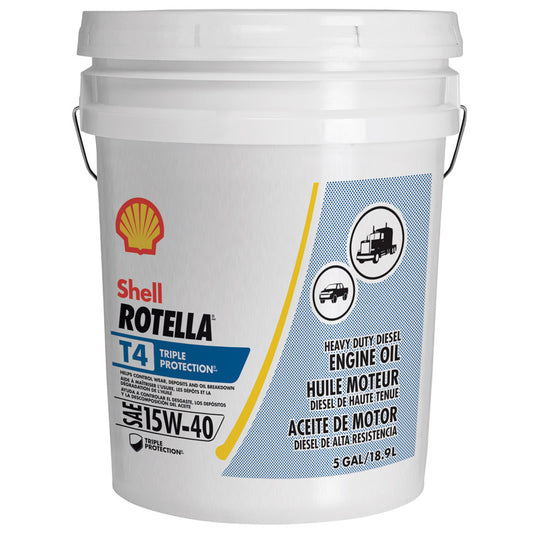 Shell Rotella 15W-40 Diesel Heavy Duty Engine Oil 5 gal 1 pk