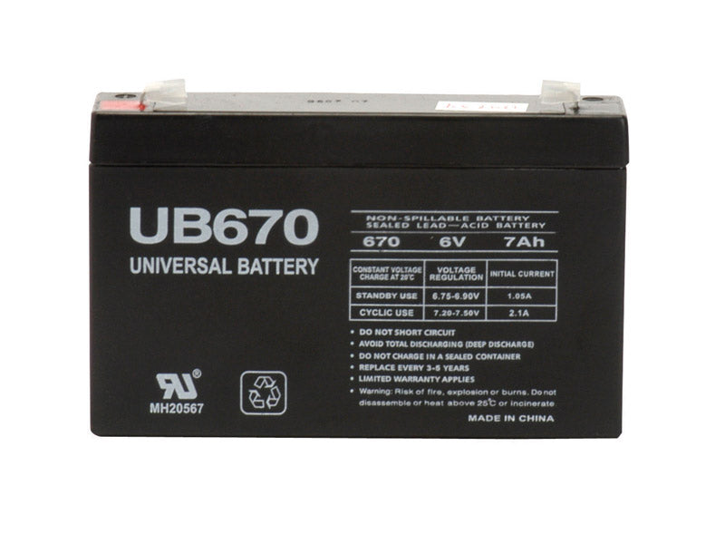 UPG UB670 7 Ah Lead Acid Automotive Battery